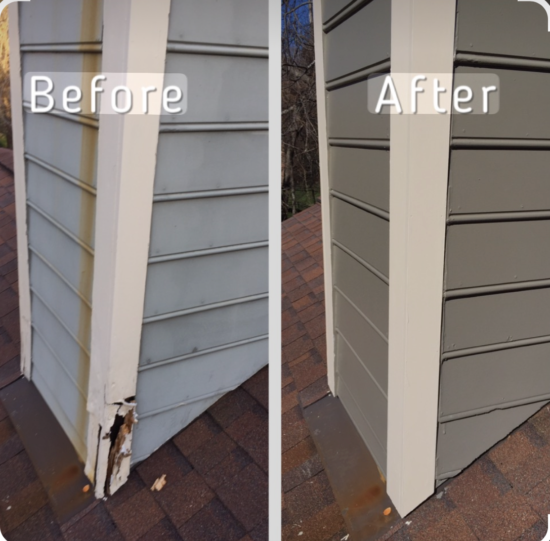 Exterior trim and siding repair maintaining a flawless architectural profile